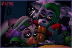 1boy 1boy2girls 2025 2girls 2girls1boy 3:2 3d 3d_(artwork) 3d_model 3d_render animatronic animatronic_female anthro anthro_on_anthro anthro_only balls balls_sucking big_penis bird bird_girl black_claws blowjob bracelet chicken chicken_girl crocodile crocodilian digital_art digital_drawing_(artwork) digital_media_(artwork) doggy_style ear_piercing fangs fangs_on_penis five_nights_at_freddy's five_nights_at_freddy's:_security_breach fnaf furry furry_female furry_male furry_only genitals glamrock_chica_(fnaf) glistening glistening_penis green_body green_bottomwear green_claws green_clothing green_hair green_nails green_pants green_skin group hair_accessory head_markings hotpants leg_warmers legwear lips long_hair long_tail looking_at_another machine male/female/female mammal mayvil mayvil_(artist) mohawk mohawk_(hairstyle) montgomery_gator_(fnaf) montyxchica montyxroxy narrowed_eyes oral oral_penetration oral_sex orange_beak penis penis_in_mouth pink_clothing pink_shirt pink_shorts pink_topwear prisma3d purple_clothing purple_eyes purple_fingerless_gloves purple_lips red_bottomwear red_clothing red_shirt red_shorts red_topwear robot robot_anthro robot_boy robot_girl robot_penis rock room roxanne_wolf_(fnaf) scottgames sharp_teeth ship shipping short_hair shoulder_pads steel_wool_studios straight striped_leg_warmers striped_legwear studded_belt sucking sucking_balls sucking_dick sucking_penis tail topless_anthro topwear touching_ass trio violet_eyes violet_skin white_body white_feathers white_hair white_skin wolf wolf_girl wolf_tail yellow_eyes