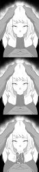 absurdres big_breasts blowjob blowjob_face breasts cum cum_in_mouth cum_on_face dark_skin erection femsub greyscale hand_on_head interracial large_penis maledom milf monochrome netorare nude oral orgasm original penis sequence sex simple_background sixth_light