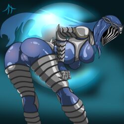 armor artist_request ass bodysuit breasts cameltoe dancer_of_the_boreal_valley dark_souls dark_souls_3 from_behind fromsoftware headgear helmet pussy skin_tight