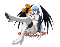 1girls akame_ga_kill! blue_hair cosplay crossover esdeath_(akame_ga_kill!) female female_only high_school_dxd pale-skinned_female pale_skin solo tagme yxyyxy