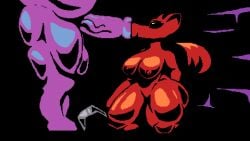 1boy 1girls 2d animated balls banditeere big_belly blowjob breasts breasts_out fat_cock fat_male female femsub five_nights_at_freddy's fnaf fox fox_girl foxy_(fnaf) furry human human_on_anthro hyper_balls hyper_penis kneeling longer_than_10_seconds male maledom mp4 music naked penis pixel_animation pixel_art purple_body purple_guy_(fnaf) red_body red_fur rule_63 scottgames sound straight stylized tagme tail tail_motion teasing tip_sucking video william_afton