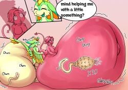 alien anthro avali balls big_balls big_breasts big_penis bodily_fluids breasts cum cum_inflation cum_inside cumflation dialogue duo elemental_creature elemental_humanoid english_text excessive_cum excessive_genital_fluids feathered_arms feathered_tail feathers female genital_fluids genitals giant_sperm gurgling_balls hair hi_res huge_balls huge_penis humanoid hyper hyper_balls hyper_genitalia hyper_impregnation hyper_inflation hyper_penis impregnation inflation love_elementas male male/female mango_(mango_margs) mango_margs onomatopoeia ovum penis penis_bigger_than_body pink_body pink_skin pointy_ears short_hair sound_effects speech_bubble sperm_cell tail text unusual_sperm_cell
