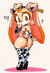 ai_generated bikini bunny confused cowgirl_outfit cream_the_rabbit kimmythefem long_ears petite shortstack slim_waist small_breasts solo solo_female sonic_(series) sonic_the_hedgehog_(series) thick_thighs wide_hips