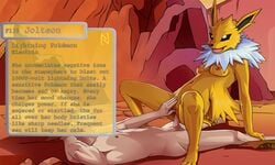 1boy 1girls 2016 3_toes anthro anthrofied black_sclera breasts canine cave clitoris cowgirl_position detailed_background eeveelution english_text erection faceless_male female fingering fur furry hair hi_res human human_on_anthro interspecies jolteon looking_down looking_up lying male mammal multicolored_fur nearphotison neck_tuft nintendo nipples nude on_back on_top original_character page_135 page_number penetration penis pokedex pokemon pokephilia pussy raizō rock rubbing sex small_nipples smile spikes spread_legs straight testicles text toes trainer tuft vaginal_penetration video_games white_fur yellow_fur