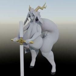 3d ass big_ass big_breasts breasts bubble_ass bubble_butt cleavage female female_only furry huge_ass huge_breasts hyper hyper_ass hyper_breasts nipples notsafeforgek pseudoregalia sybil_(pseudoregalia) tagme thick_thighs twerking video wide_hips
