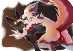 2026 absurd_res aghanashi_(shadowsoulful) albino anal anal_penetration animal_genitalia backsack balls big_balls black_body black_fur black_penis bodily_fluids canid canine charmeleon claws countershading cum cum_in_ass cum_inside cum_on_face duo ejaculation fan_character fangs finger_claws fox from_front_position fur galo generation_1_pokemon generation_8_pokemon genital_fluids genitals glowing glowing_eyes grey_body grey_fur hi_res horn hypnosis hypnotic_eyes hypnotized_dom hypnotized_male knot knotted_penis lizard lying male mammal mind_control missionary_position nickit nintendo on_back open_mouth penetration penile_spines penis pokemon pokemon_(species) red_body red_penis red_scales reptile scales scalie sex sheath spines tail teeth tongue tongue_out touching_face tuft white_body white_scales