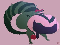 absurd_res anthro big_breasts big_butt breasts butt dragon elemental_creature female flora_fauna food green_body hi_res huge_breasts huge_butt hyper hyper_breasts hyper_butt mythological_creature mythological_scalie mythology plant rose_(disambiguation) salazia_greenwood scalie thick_thighs wings