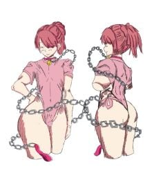 crossdressing from_behind leash non-web_source original sexy_panthers_(idolmaster) trap