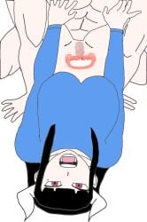 1boy1girl bottomless_female completely_nude_male creampie cum_in_pussy cum_inside fanart howcow howcow_(vtuber) impregnation missionary missionary_position orgasm vtuber xray