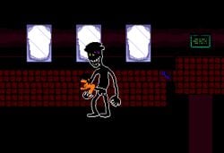 animated animated_gif boobs carrying_partner deltarune friend_(deltarune) kris_(deltarune) kris_female_(deltarune) pixel_animation pixel_art raped_by_monster raped_female shadowguy_(deltarune) tall tongue tongue_out undertale