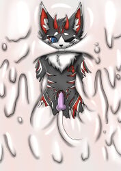 absurd_res anthro domestic_cat dragon1900 felid feline felis genitals hi_res latex mammal penis sex tentacles transformation