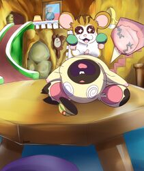 anal anal_sex boss_(hamtaro) detailed_background feral hamster hamtaro_(series) male mammal penetration penis rodent sex spiral_eyes stan_(hamtaro) tofutiles yaoi