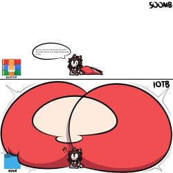 ass_expansion big_ass bubble_butt female hakurei_reimu huge_ass hyper_ass meme puffster3 reimu_hakurei tagme thick_thighs touhou wide_hips zip_bomb