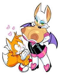 1boy 1girl alternate_breast_size animal_ears animal_nose anthro bare_shoulders bat bat_ears bat_girl bat_wings black_bodysuit black_choker blue_eyeshadow blush body_fur bodysuit boots breasts breasts_out choker cleavage clenched_hands clothed_female_nude_male clothing constricted_pupils dark_nipples duo elbow_gloves embarrassed erection eyeshadow female fox fox_boy fox_ears fox_tail full_body furry furry_female furry_male furry_with_furry furry_with_non-furry gloves green_eyes half-closed_eyes hand_on_own_hip hands_on_own_hips happy height_difference hetero high_heel_boots high_heels huge_breasts ilikestuffdoyou interspecies large_breasts large_penis lipstick looking_at_another looking_at_viewer looking_up makeup male mammal miles_prower multiple_tails nervous nipples nose_blush open_mouth orange_fur penis penis_awe purple_eyes red_footwear rouge_the_bat shoes short_hair sideways_mouth simple_background smile sneakers snout sonic_the_hedgehog_(series) standing sweat tail tails_the_fox testicles thigh_boots thighhighs two-tone_fur two_tails veins veiny_penis white_background white_footwear white_fur white_gloves white_hair wings