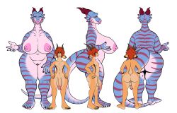 5_fingers 5_toes antelope anthro balls big_breasts bovid breasts dragon duo feet female fingers genitals male mammal mythological_creature mythological_scalie mythology nails nipples nude penis priestess_tsah prince_panja scalie size_difference thebigmansini toes vulva