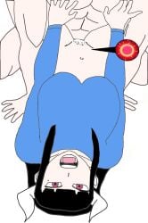1boy1girl bottomless bottomless_female completely_nude_male creampie cum cum_in_pussy fanart howcow howcow_(vtuber) impregnation missionary missionary_position vaginal_penetration
