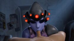 1boy 1boy1girl 1girls 3d :>= animated bedroom blowjob blue_skin closed_eyes dark_room deepthroat fellatio female female/male gif hidden loop male male/female male_moaning oral overwatch overwatch_2 penis pov rwt4184 shorter_than_30_seconds small_penis small_penis_adoration small_penis_fellatio sound sound_edit unseen_male_face video widowmaker yacer44_(sound_edits)