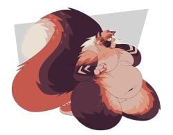 bbw big_breasts breasts castdraws_(artist) cleavage female furry huge_breasts overweight tagme thick_thighs wide_hips