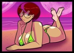 1girls 2026 artist_name ass atomickingboo big_ass big_breasts bikini black_border blue_eyes border breasts busty cleavage curvaceous curvy curvy_figure digital_media_(artwork) eyewear female female_only glasses hips hourglass_figure huge_ass human large_ass large_breasts legs margaret_cray mature mature_female multicolored_hair nerdy_female oc original original_character print_bikini short_hair solo swimsuit the_pose the_space_angels thick thick_hips thick_legs thick_thighs thighs two-tone_hair voluptuous voluptuous_female waist wide_ass wide_hips wide_thighs