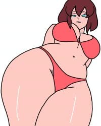 1female 1girls blue_eyes bob_cut boobs bra breasts curvy female female_frisk female_only frisk frisk_(undertale) huuson_ panties sexy sexy_female undertale woman woman_solo