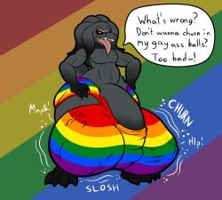 alien ambiguous_gender ambiguous_prey anthro anthro_pred ball_bulge balls balls_outline barely_contained barely_contained_penis big_balls big_bulge big_butt big_penis black_highlights black_sclera bulge butt calling_for_help churning_balls clothed clothed_anthro clothed_male clothing cock_vore detailed_bulge dialogue digital_drawing_(artwork) digital_media_(artwork) english_text facial_scar fangs genital_outline genitals gloves_(marking) hand_imprint hands_on_hips hands_on_own_hips hi_res highlights_(coloring) huge_balls huge_bulge huge_penis hyper hyper_balls hyper_bulge hyper_genitalia hyper_penis imprint kanida kanida_(kanida) leg_markings lgbt_pride looking_at_viewer male male_anthro male_pred markings motion_lines muffled muffled_speech multicolored_body multicolored_clothing multicolored_thong multicolored_underwear multiple_prey navel open_mouth pattern_clothing pattern_thong pattern_underwear penile penis penis_base penis_outline pride_color_clothing pride_color_thong pride_color_underwear pride_colors pseudo_hair rainbow rainbow_background rainbow_flag rainbow_pride_flag rainbow_symbol scar simple_background six-stripe_rainbow_pride_colors sloshing_balls socks_(marking) solo speech_bubble squirming struggling struggling_prey talking_to_another talking_to_prey teeth tentacle_hair tentacles text thick_thighs thong thong_only tongue tongue_out topless underwear underwear_only unwilling_prey vore white_eyes