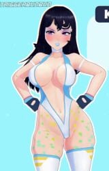 3d animated animated_background animation asian asian_female ass ass_crack ass_jiggle bangs bicep_strap big_ass black_gloves black_hair blender_(software) blue_lipstick blue_nails blush boots bouncing_breasts bouncy breasts cleavage cleavage_cutout colorful_background dancing eyelashes eyeliner eyeshadow female female_focus female_only gloves japanese japanese_female kimiko_nagasawa large_breasts leotard lipstick long_hair looping_animation makeup nail_polish navel original pale-skinned_female pale_skin purple_eyes star_on_body stars_on_ass stars_on_thighs thick_thighs thighhighs thighs triggerbunbun violet_eyes white_boots white_thighhighs wrestler wrestling_outfit