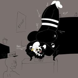 big_penis furry huge_cock hyper hyper_balls hyper_penis lattemon lattemon_(character) penis thick_thighs wide_hips