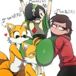 1boy 2anthro 2humans 3girls annoyed anthro anthro_on_human arms_up ass avatar_the_last_airbender big_ass big_thighs blind blind_girl blue_eyes blursed brown_eyes bubble_ass bubble_butt butt_smother bwl canid canine carrying carrying_another celebration clothed clothing contest crossover dress dress_between_buttocks earth_kingdom eastern_and_western_character edit edited english_text eyes_closed facesitting fat_ass female femboy fox fully_clothed furry grabbing_ass green_pants groping groping_ass happy heart_symbol holding_object_between_buttocks hoodie huge_ass huge_butt huge_thighs jiggling_ass large_ass living_doll long_hair miles_tails_prower multiple_girls open_mouth open_smile princess_marcia prostitution rich_female royalty rule_63 short_hair simple_background smile smothering smothering_ass sonic_the_hedgehog_(series) star_vs_the_forces_of_evil tails_doll tails_the_fox tailsko_doll text tomboy toph_bei_fong torture voluptuous voluptuous_body voluptuous_female white_background wiggle_lines