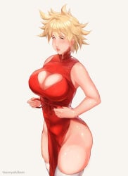 1girl 1girls bare_shoulders big_ass big_breasts blonde_hair boku_no_hero_academia breasts cheongsam china_dress cleavage crotchless eyelashes female female_focus female_only half_naked hips_wider_than_shoulders huge_breasts large_breasts legs light-skinned_female light_skin long_hair looking_at_viewer massive_breasts mature mature_female milf mitsuki_bakugou mom mommy my_hero_academia older_female seductive seductive_look tacoyakiban tease teasing thick_ass thick_thighs thigh_gap thighs tits watermark wide_hips