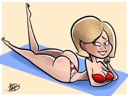 1girls 2017 20th_century_fox 20th_century_studios ass atomickingboo bikini blonde_hair bullwinkle_studios dreamworks dreamworks_animation female female_only human jay_ward_productions mammal milf mr._peabody_&_sherman pacific_data_images panties patty_peterson rocky_and_bullwinkle the_pose
