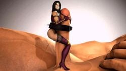 3d animated female giant mileena monster_girl mortal_kombat nightmare_waifu no_sound partial_male penis penis_hug size_difference tagme video villainess