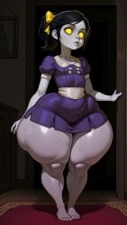 ai_generated bare_feet bare_foot barefeet barefoot bioshock black_hair bottom_heavy bottom_heavy_female carpet child_bearing_hips clothed clothed_female clothing dress female female_focus female_only flat_chest flat_chested fuckable grey_skin hair_bow hairbow huge_thighs indoors inside large_thighs little_girl little_sister_(bioshock) plappable ponytail sexy sexy_body sexy_female short_sleeves shortstack slim_waist solo solo_female solo_focus tagme thick_thighs voluptuous voluptuous_body voluptuous_female wide_hips yellow_eyes yellow_sclera young young_female young_girl