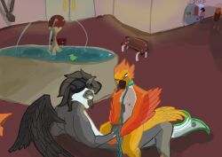 absurd_res amber_(catastic96) anthro avian background_character beak bird breasts caique camera collar cowgirl_position drashtfurd_the_owl duo equid equine eyewear feathered_wings feathers felid feline female fountain from_front_position fur glasses grey_body hi_res horse inside jaguar leash leash_pull leashed_collar legu_lefelin looking_at_another looking_at_viewer looking_pleasured male male/female mall mammal neotropical_parrot on_bottom on_top open_beak open_mouth orange_body owl pantherine parrot penetration penile penile_penetration public public_nudity public_sex riding security security_camera sex shark_tail store tail tail_feathers true_parrot vaginal vaginal_penetration wearing_glasses white_body white_fur wings