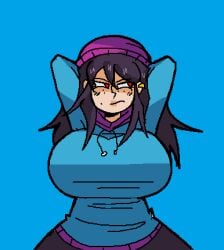 arms_behind_back huge_breasts oc original_character tagme ykujo