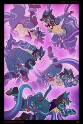 absurd_res anal anal_penetration anthro anus balls blue_body blue_fur bodily_fluids comic cum cum_in_mouth cum_in_own_mouth cum_in_self cum_inside cum_on_face cum_on_own_face cum_on_self cumshot double_penetration ejaculation excessive_cum excessive_genital_fluids fur gaping gaping_anus generation_4_pokemon genital_fluids genitals hi_res lucario male multiple_poses nintendo nootkep orgasm penetration penis pokemon pokemon_(species) pose restrained restrained_by_tentacles sex solo tentacle_in_ass tentacle_masturbation tentacle_penetration tentacle_sex tentacles text