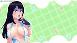 3d animated animated_background animation asian asian_female ass ass_crack ass_jiggle bangs bent_wrist bicep_strap big_ass black_gloves black_hair blender_(software) blue_lipstick blue_nails blush boots bouncing_breasts bouncy breasts cleavage cleavage_cutout colorful_background dancing eyelashes eyeliner eyeshadow female female_focus female_only gloves japanese japanese_female kimiko_nagasawa large_breasts leotard lipstick long_hair looping_animation makeup nail_polish navel original pale-skinned_female pale_skin purple_eyes star_on_body stars_on_ass stars_on_thighs thick_thighs thighhighs thighs triggerbunbun violet_eyes white_boots white_thighhighs wrestler wrestling_outfit