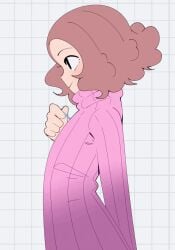 1girls animated brown_hair gif gjh_1 haru_okumura huge_breasts impossible_clothes persona persona_5 unzipping