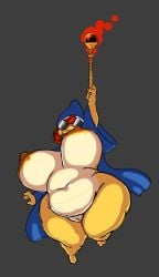 absurd_res anthro areola big_breasts blue_clothing blue_hat blue_headwear blue_robe breasts clothing eyewear female genitals glasses grey_background hair hat headgear headwear hi_res holding_wand huge_breasts koopa magikoopa mario_bros mostly_nude nintendo nipples non-mammal_breasts nsfwoaf overweight overweight_anthro overweight_female pussy red_hair robe scalie simple_background smile solo thick_thighs vulva wand wide_hips yellow_areola yellow_body yellow_nipples