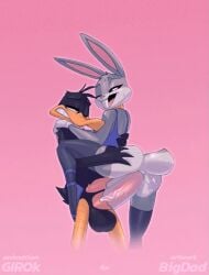 2023 2boys anal anal_sex anatid animated anseriform anthro anthro_on_anthro anthro_penetrated anthro_penetrating anthro_penetrating_anthro avian balls bedroom_eyes big_balls big_penis bigdad bird bodily_fluids bugs_bunny clothed clothing crossdressing daffy_duck digital_media_(artwork) dress duck duo eyelashes femboy gay genital_fluids genitals girly girok gloves handwear lagomorph leg_grab legwear leporid long_eyelashes looking_pleasured looney_tunes male male/male male_penetrated male_penetrating male_penetrating_male mammal narrowed_eyes penetration penile penile_penetration penis penis_in_ass rabbit seductive sex simple_background sweat sweatdrop thigh_grab thigh_highs vein veiny_penis warner_brothers