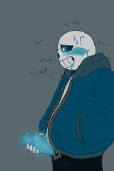 animated_skeleton blue_eyes blue_sans_penis blue_sans_tongue blush bone clothed clothing english_text jacket male male_only masturbation meta_request penis sans sans_blush sans_eye sans_glowing_eye sans_penis sans_tongue skeleton text undead undertale video_games