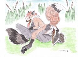 anal ass balls canine feces fox male mammal messy naughty oral penis raccoon rimming scat sex twistedskunk yaoi