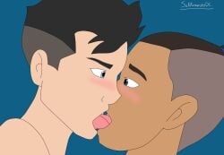 2boys avatar_legends avatar_the_last_airbender blue_hair crossover dc_comics dcamu dcuaom gay kissing male nsfw reign_of_the_supermen skinny sokka sokkanarutodc superboy superboy_(dcamu) superman_(series) toony water_tribe yaoi young