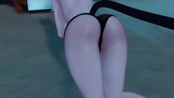 3d animated ass ass_shake beach black_eyes cat_ears cat_tail catgirl choker colarbone female hair_ornament lace_panties large_ass panties pier red_eyes rubber_duck shaking_butt sn0wbreeze snowflake_hair_ornament tagme topless underwear video vrchat vrchat_avatar