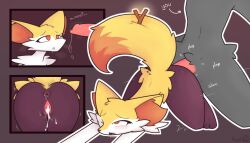 animal_dildo animal_sex_toy anthro ass braixen canine_dildo dildo duo female generation_6_pokemon keryel male male/female nintendo penetration pokemon pokemon_(species) sex_toy vaginal_penetration vaginal_penetration