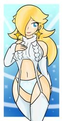 blonde_hair breasts female female_only mario_(series) nintendo princess_rosalina solo super_mario_galaxy tagme virgin_destroyer_sweater xero-j