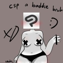 blush clip_studio_paint grey_skin joke kittydogcrystal underwear x_nipples