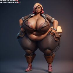 1girls 4k ai_generated areola areolae ass bbw big_ass big_breasts breasts epic_games female female_only fortnite fortnite:_save_the_world highres hips hips_wider_than_shoulders huge_boobs huge_breasts huge_hips large_ass large_breasts massive_ass massive_thighs matronai_(artist) obese obese_female overweight overweight_female patreon patreon_username penny_(fortnite) pinup solo solo_female solo_focus ssbbw stable_diffusion thick thick_ass thick_legs thick_thighs twitter_username video_game_character video_games wide_hips