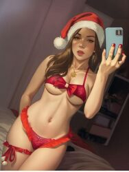 ai_generated christmas cleavage gta_5 gta_online_female_character gta_v underboob