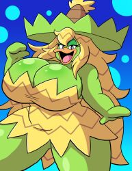 anthro big_breasts duck eyelashes female female_only flora_fauna looking_at_viewer ludicolo open_mouth pokémon_(species) pokemon prinnydood tagme thick_thighs