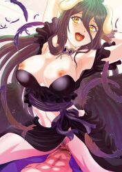 albedo_(overlord) clothed_female_nude_male clothed_sex nipples overlord_(maruyama) penis pussy rurukichi succubus vaginal_sex